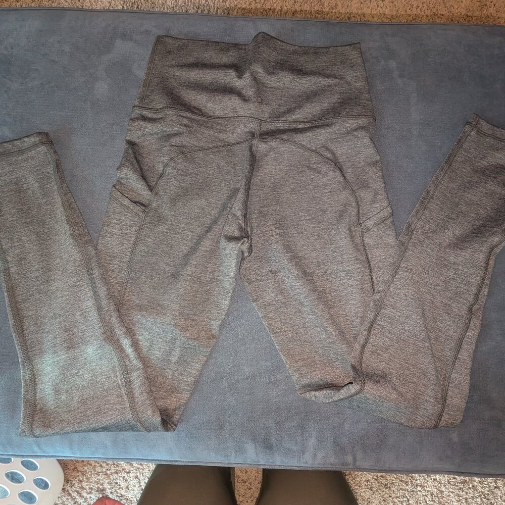 OFFLINE By Aerie The Hugger High Waisted Pocket Legging - Size M Long - Charcoal